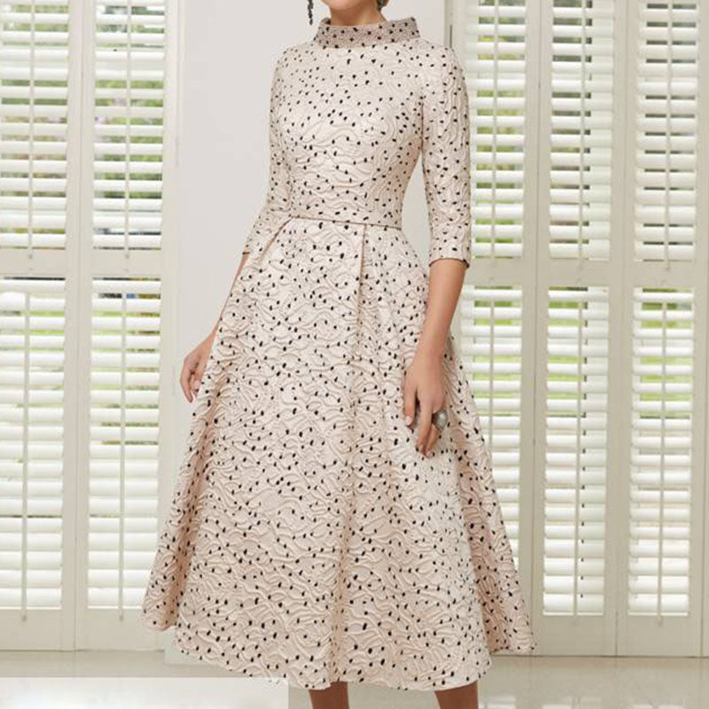 The polka-choker retro mum bridal dress-1