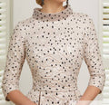 The polka-choker retro mum bridal dress-2