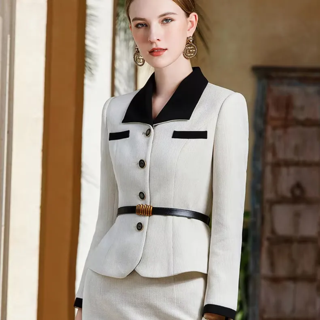 The Monaco Contrast Skirt Suit