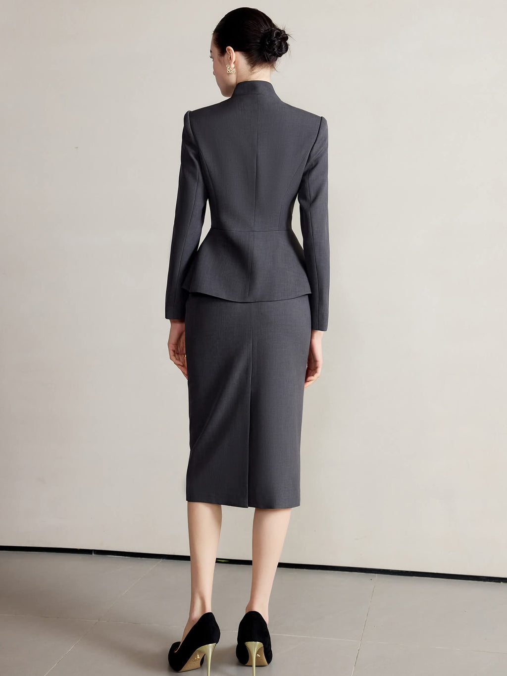 The Noire Élise Tie Detail Skirt Suit