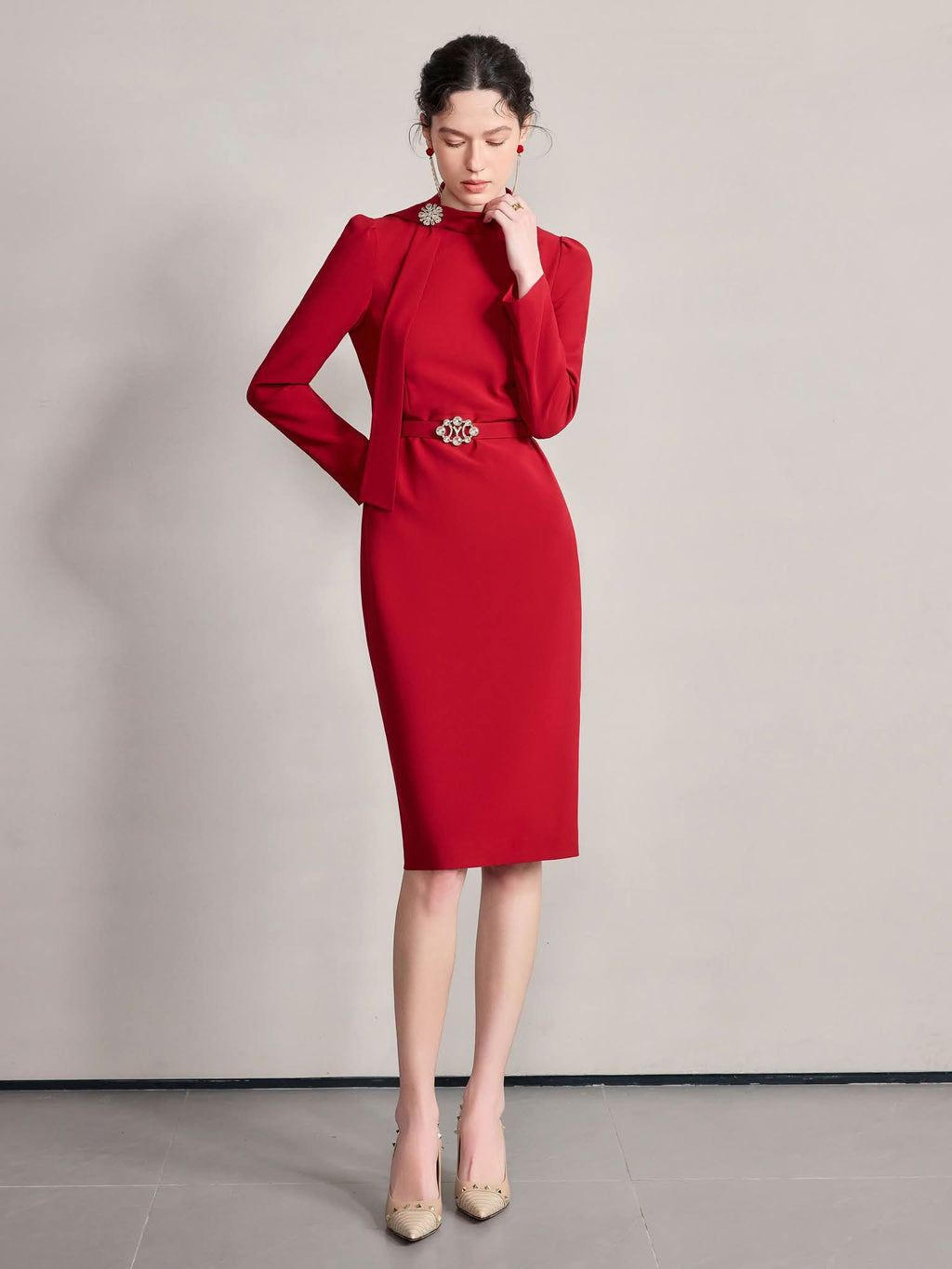 The Crimson Valeria Dress