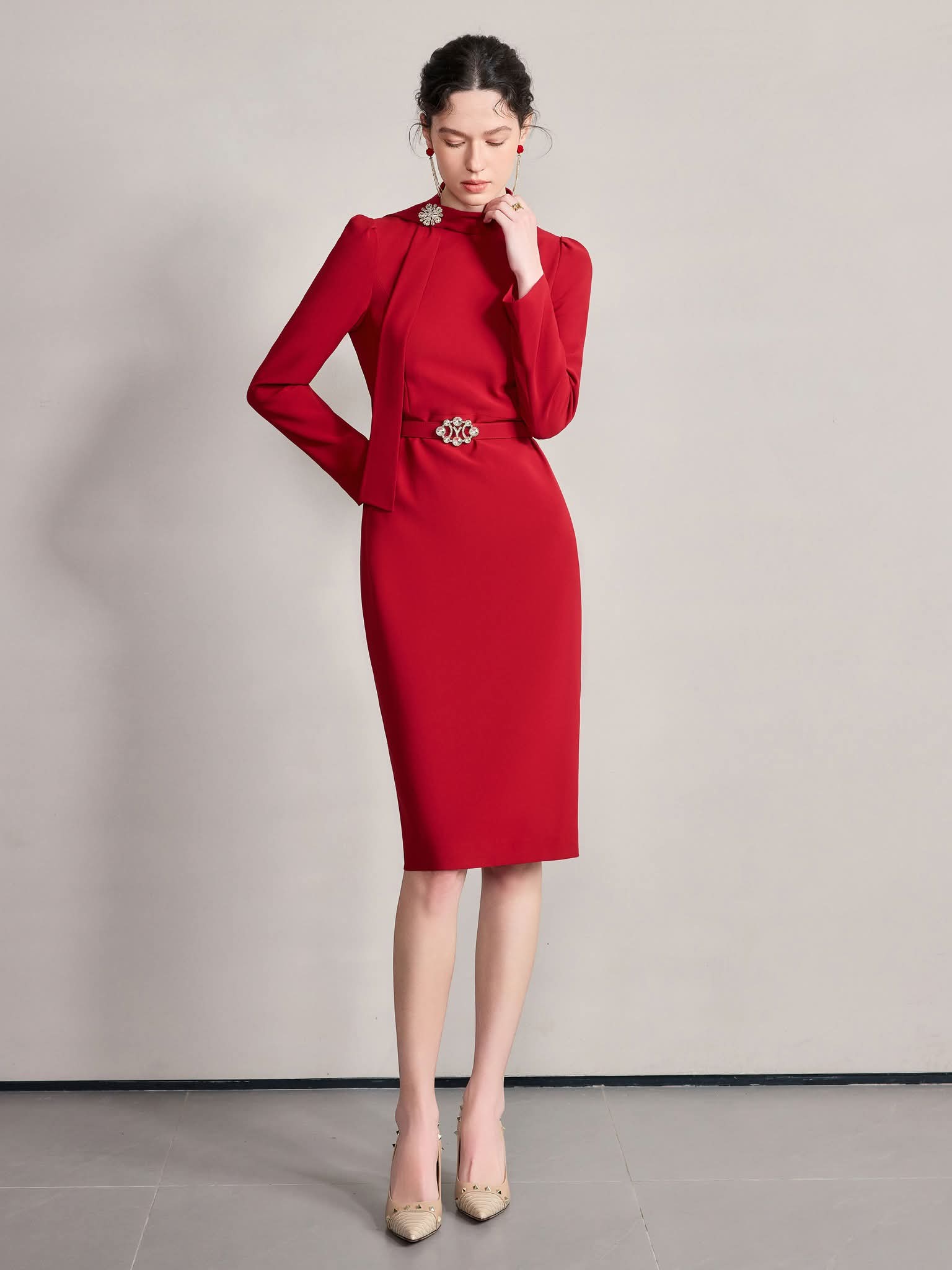 The Crimson Valeria Dress