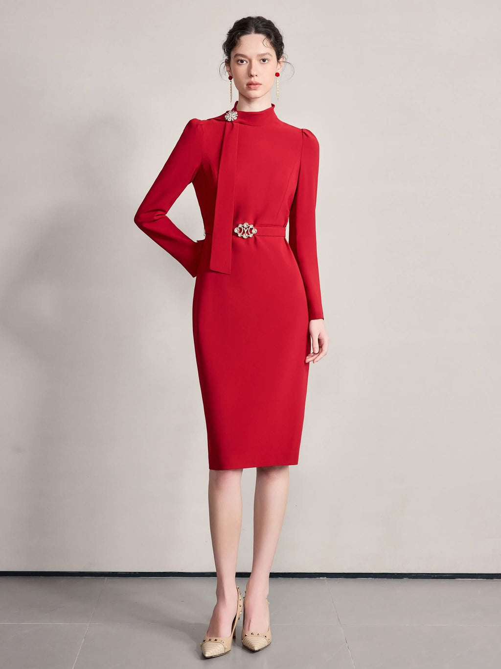The Crimson Valeria Dress