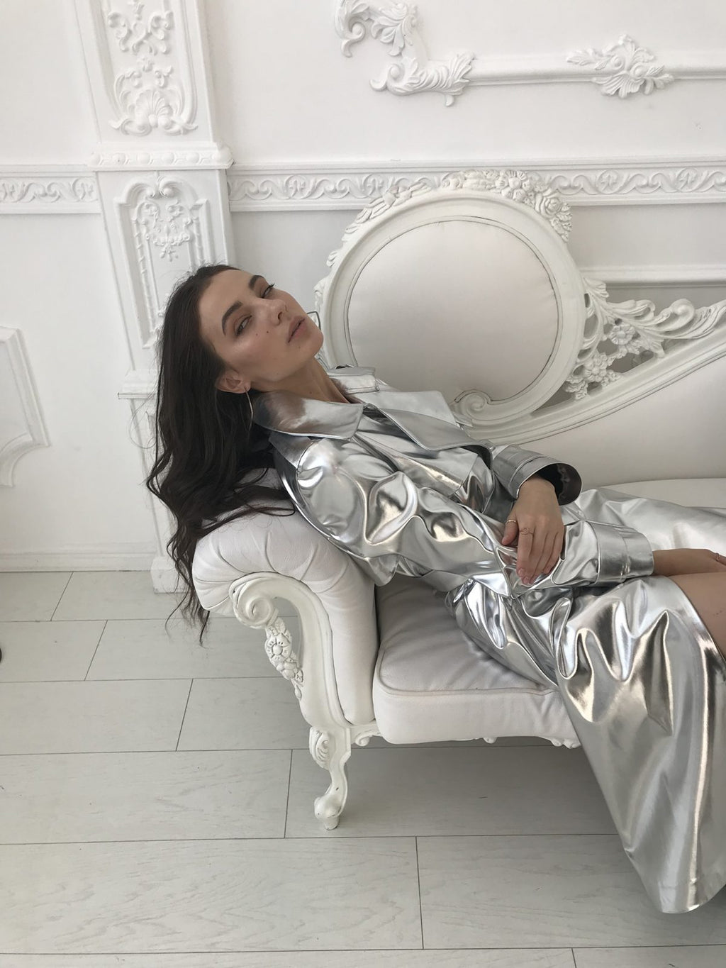 Star Silver Elegance Trench Coat