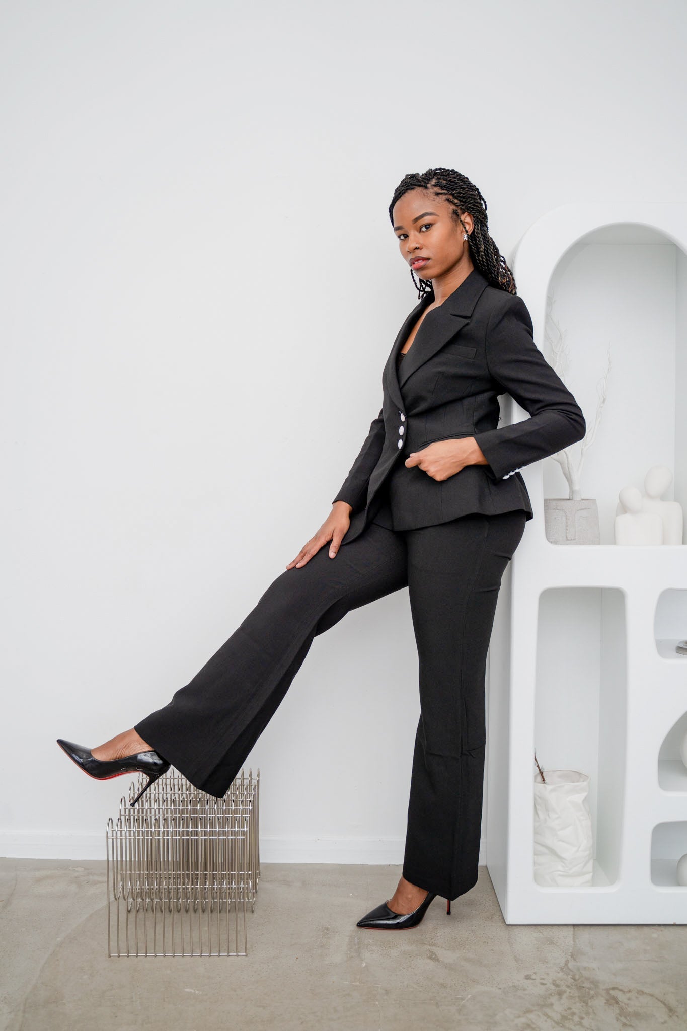 The asymmetrical wide-leg edit pantsuit (UK size 10)