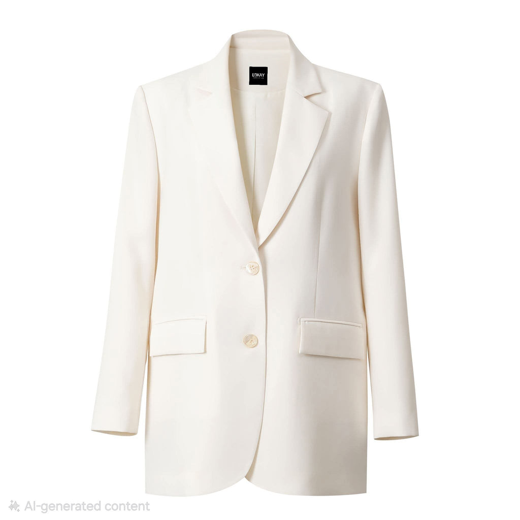 The Perfect Oversized Ivory Blazer