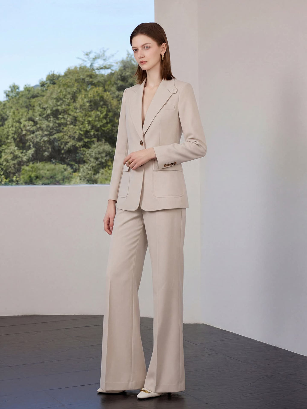 Timeless Patch Pocket Beige Suit