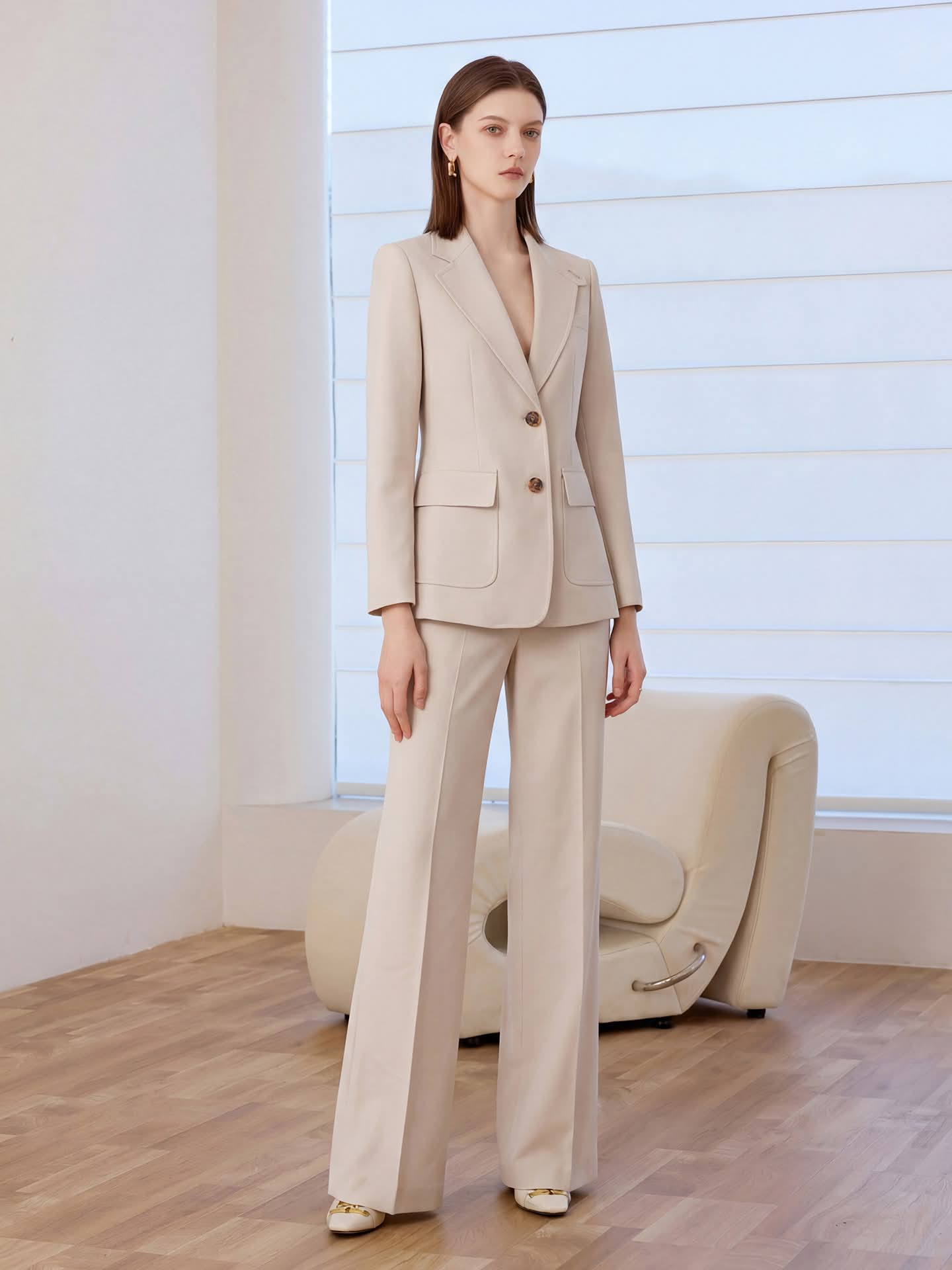 Timeless Patch Pocket Beige Suit