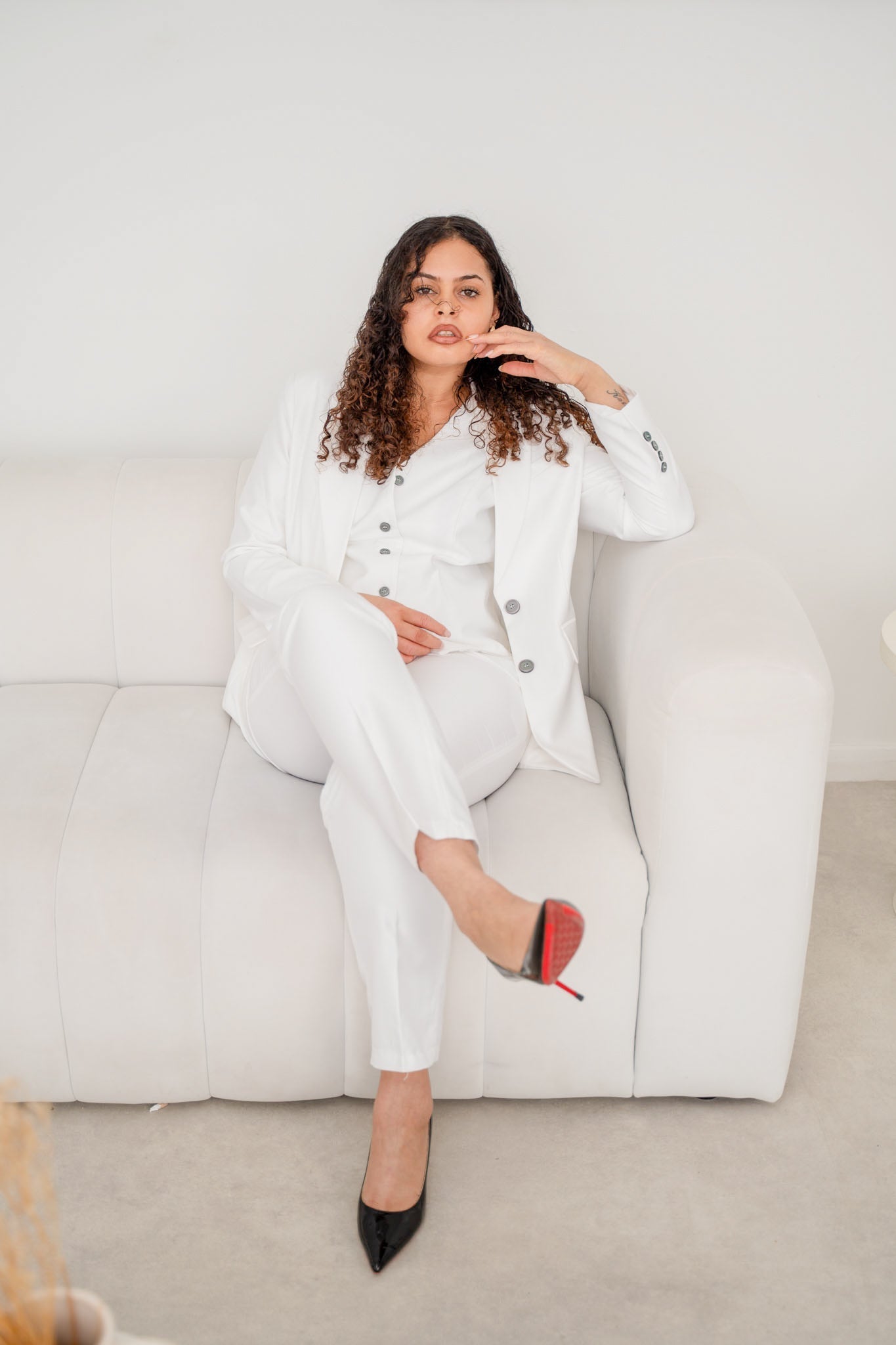 The snow white spark 3-piece pantsuit (UK size 12)-1