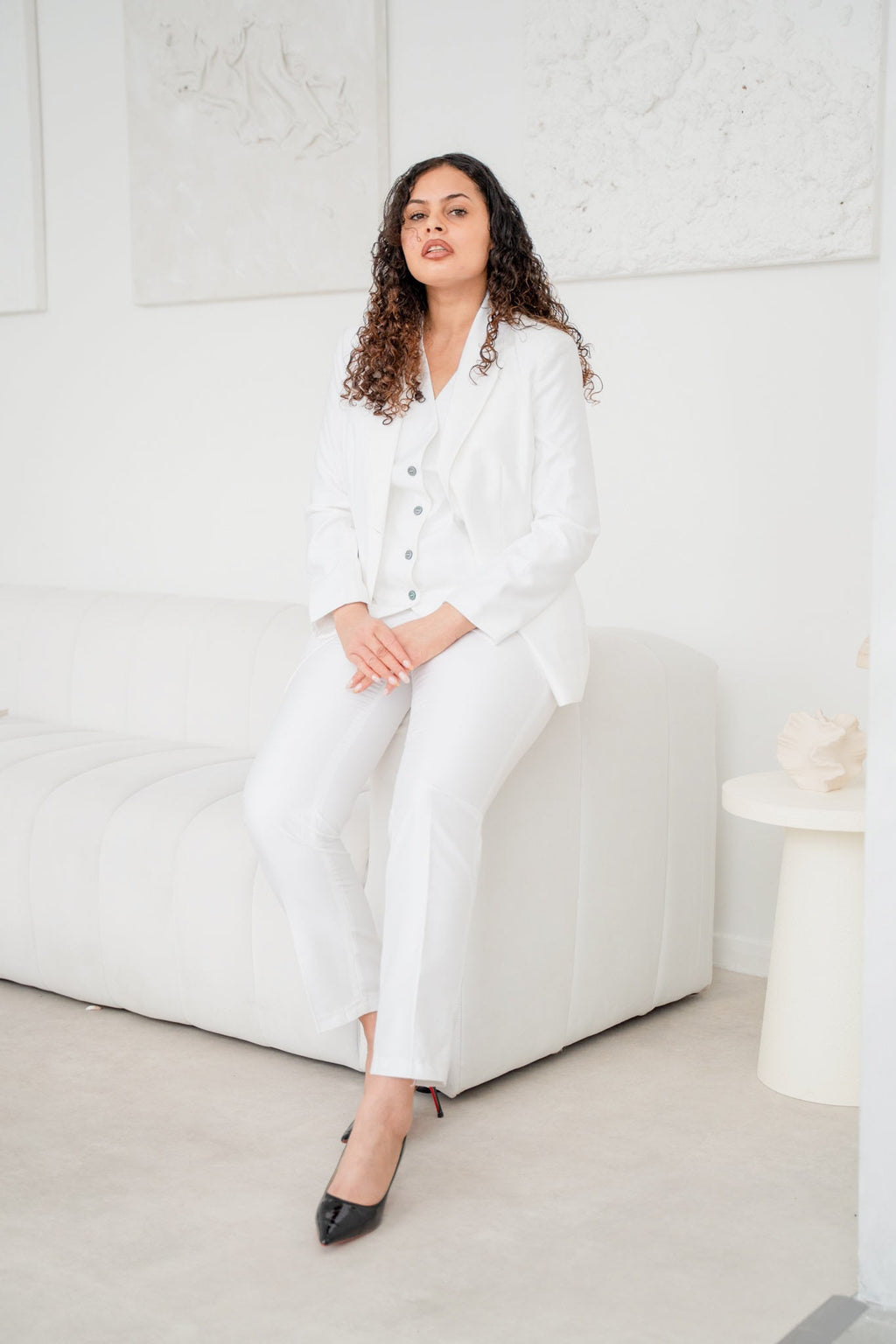 The snow white spark 3-piece pantsuit (UK size 12)-2